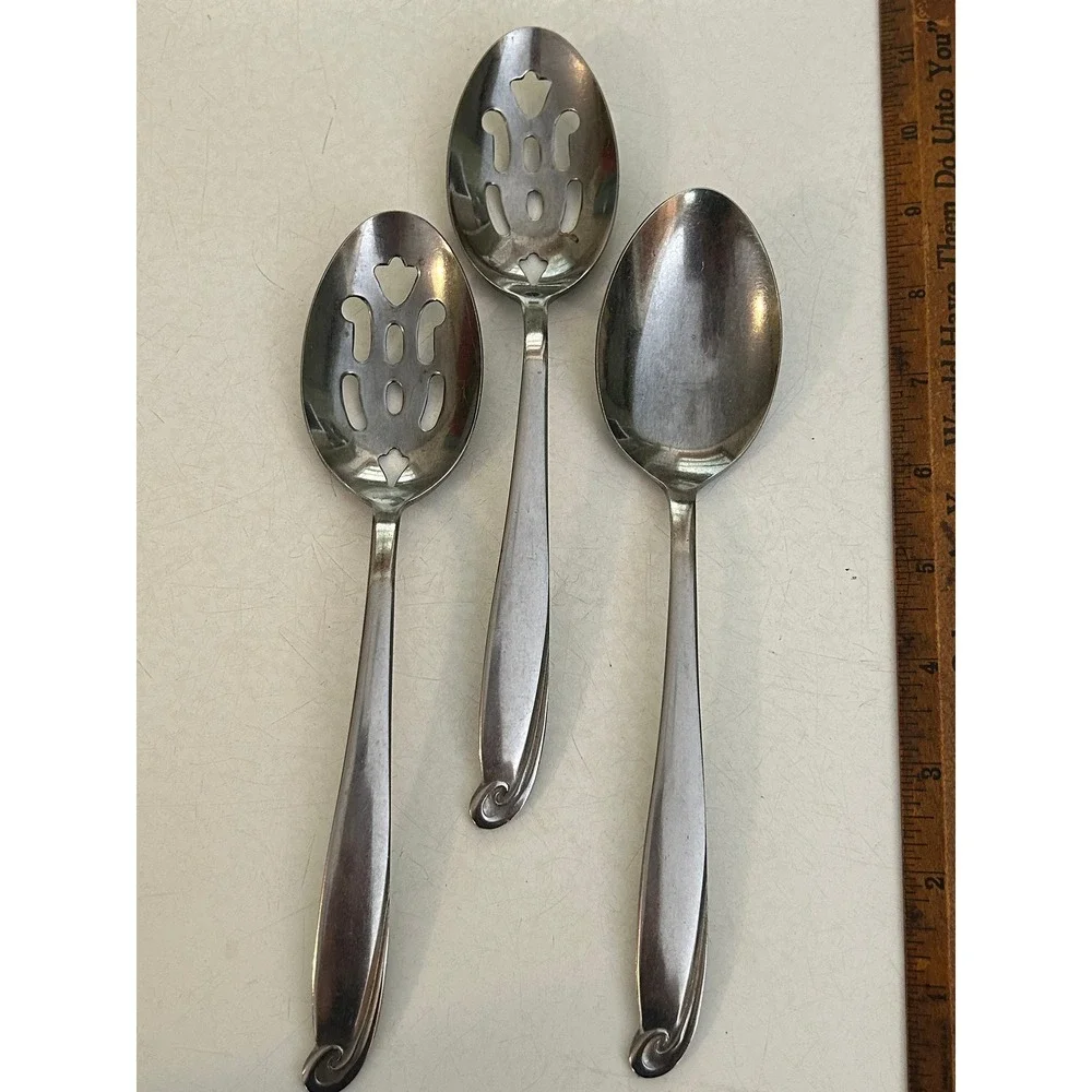 Vintage Gensico Stainless Serving Set:‎ MCM Caress Flatware, Japan